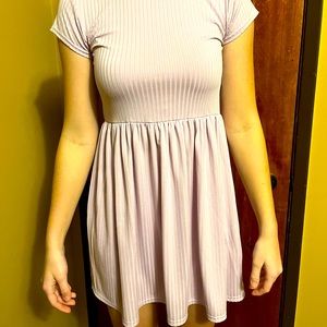 Mock neck Lavender dress